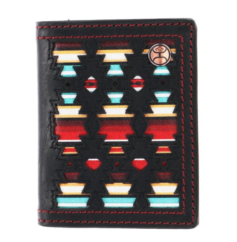 Hooey Austin Aztec Embossed Bi-Fold Money Clip Wallet