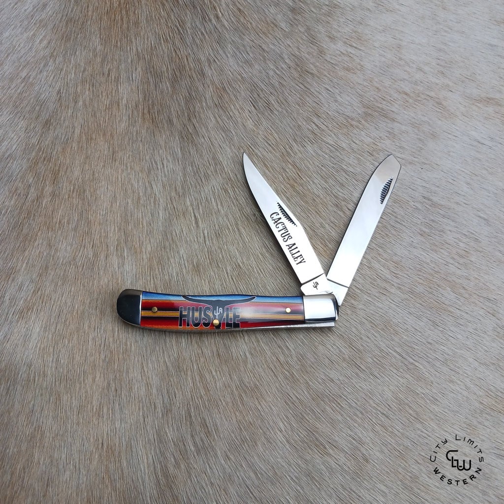 Whiskey Bent Hustle Trapper Pocket Knife Ca1103 City Limits Western